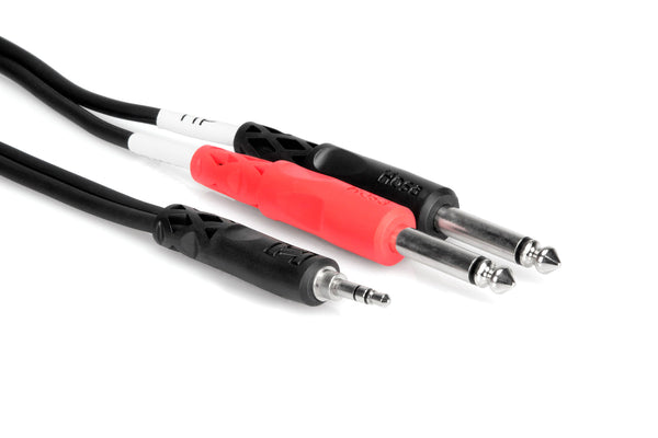 Stereo Splitter Cable - 3.5mm TRS to Dual 1/4in TS, 3 ft